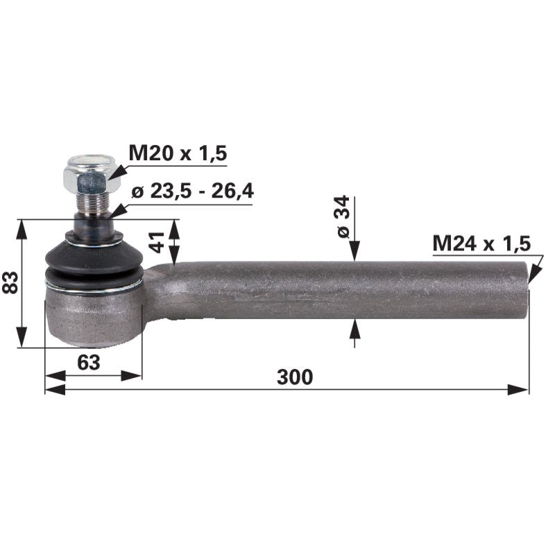 Kugelgelenk M24 x 1,5 IG für 9105-9145