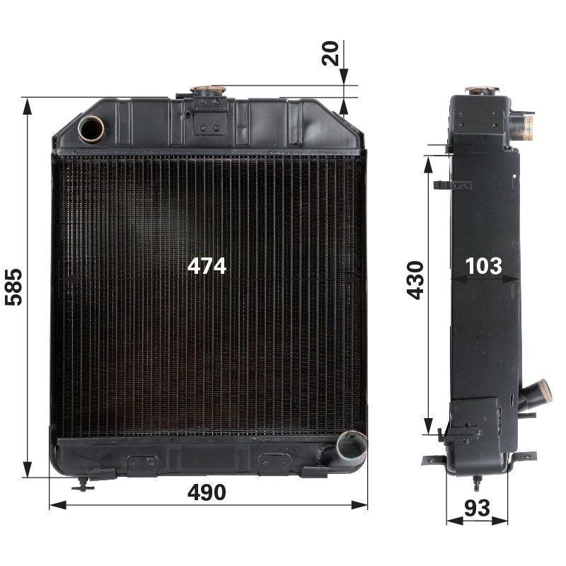 Kühler passend zu Steyr 8055/8065/8075
