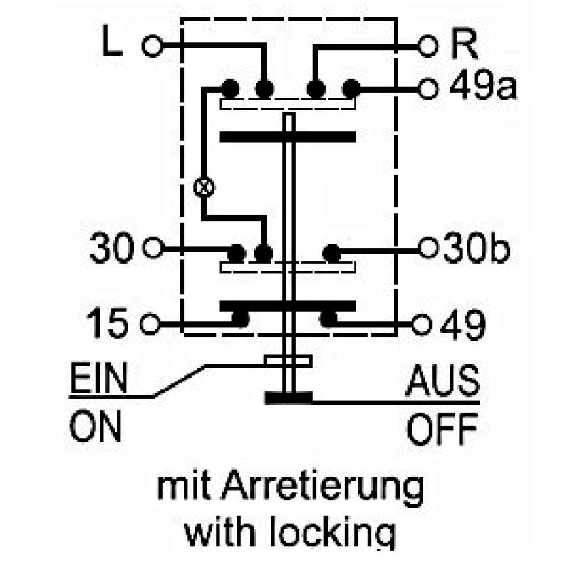 Druckknopfschalter für Warnblinkanlage 133700580002