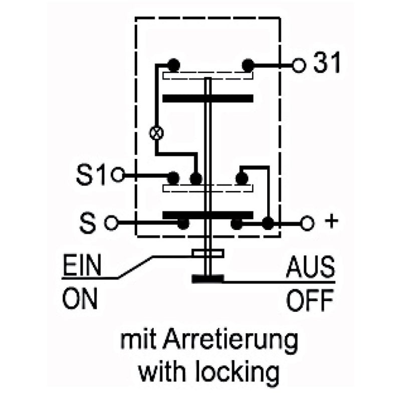 Druckknopfschalter für Rundumleuchte zu Steyr 133700580006
