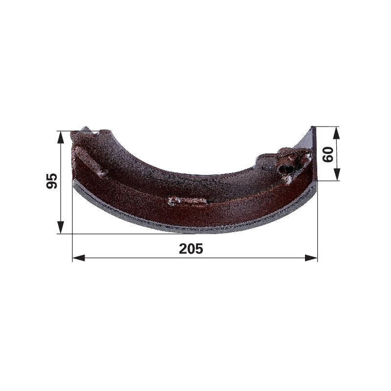 Bremsbacke 205 x 60 x 95 mm anstelle von Steyr 1295340914