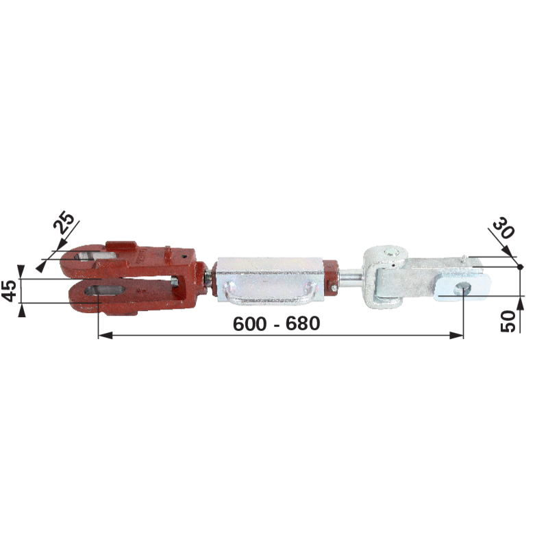 Hubstrebe 600 mm, Breite 45 mm passend zu Steyr