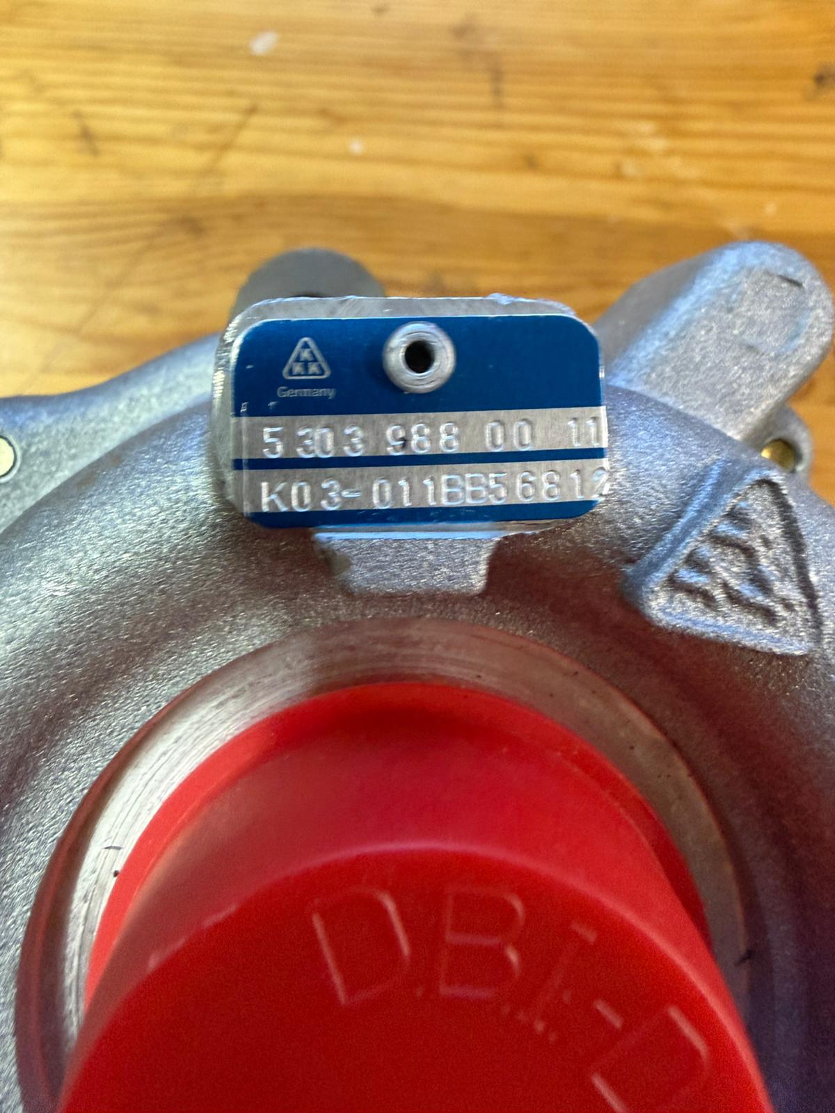 Turbolader zu Audi Skoda VW KKK K03-011BB56812 / 53039880011