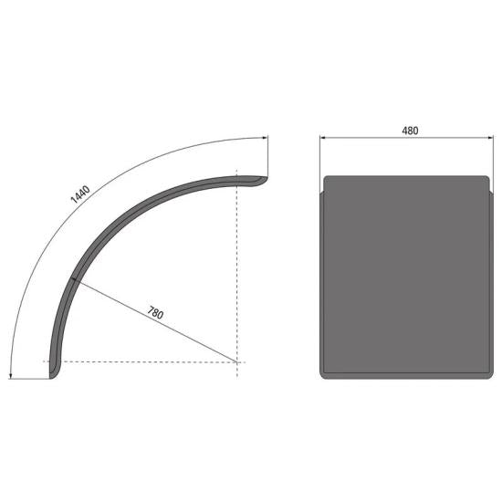 Kunststoffkotflügel HS-PE 4815