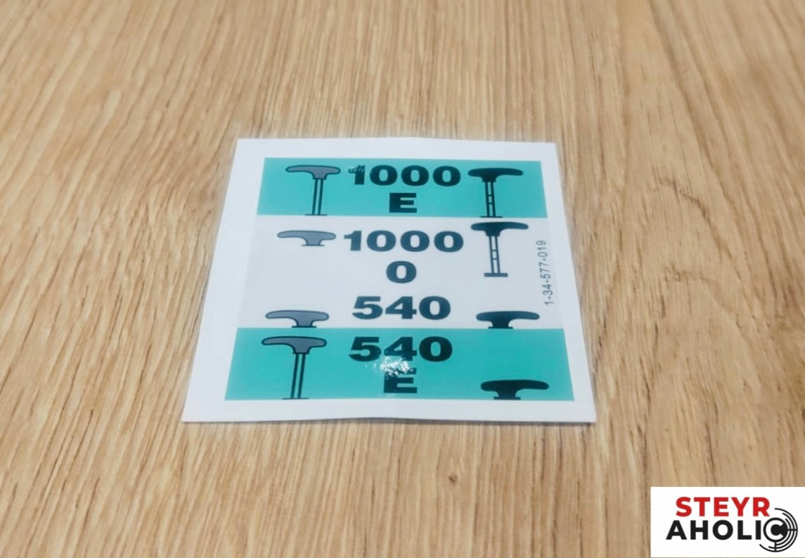 Aufkleber Zapfwellenaufkleber 80x5 ohne MZW,WZW