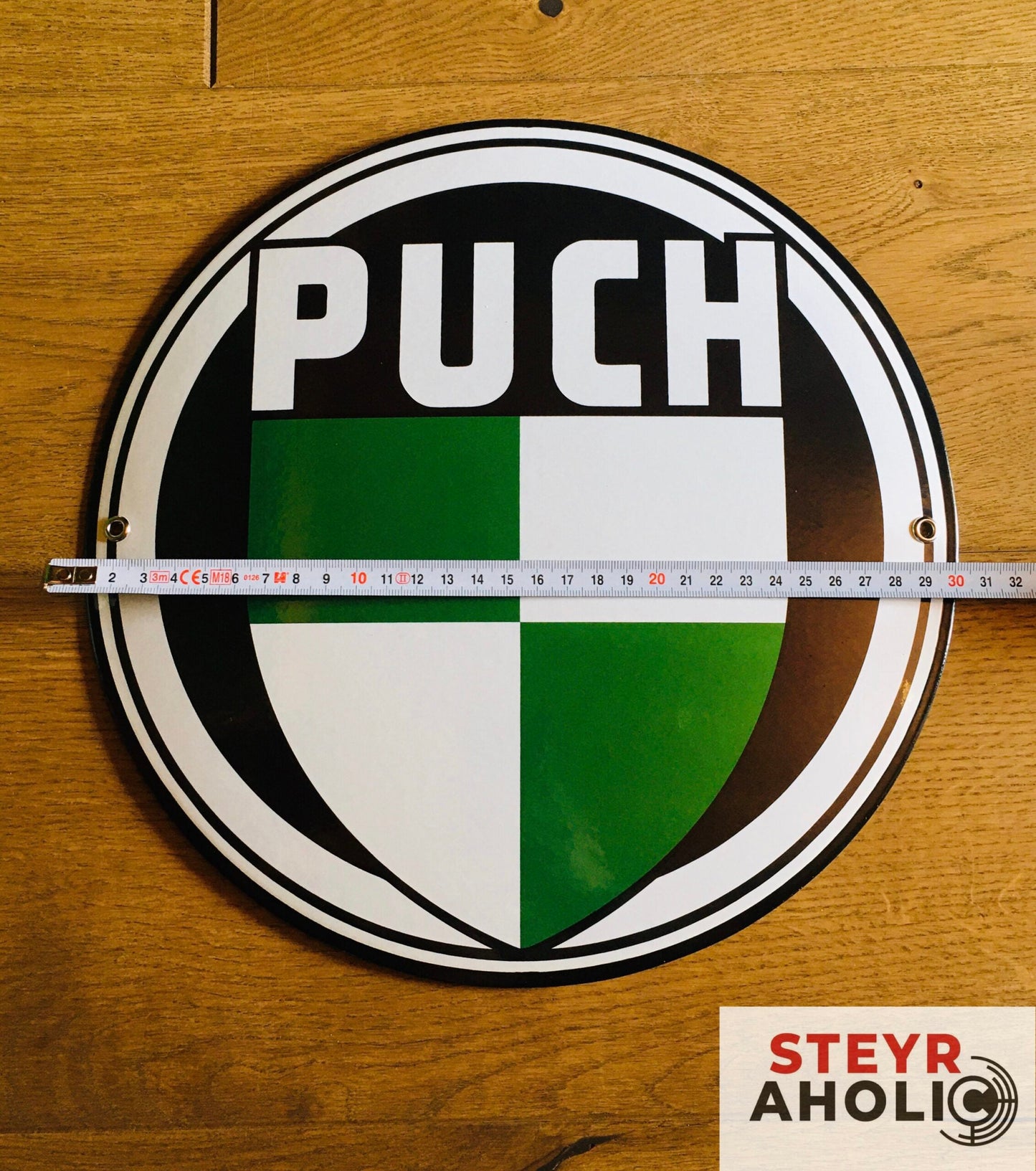 Puch Logo Emailschild Groß (30cm)