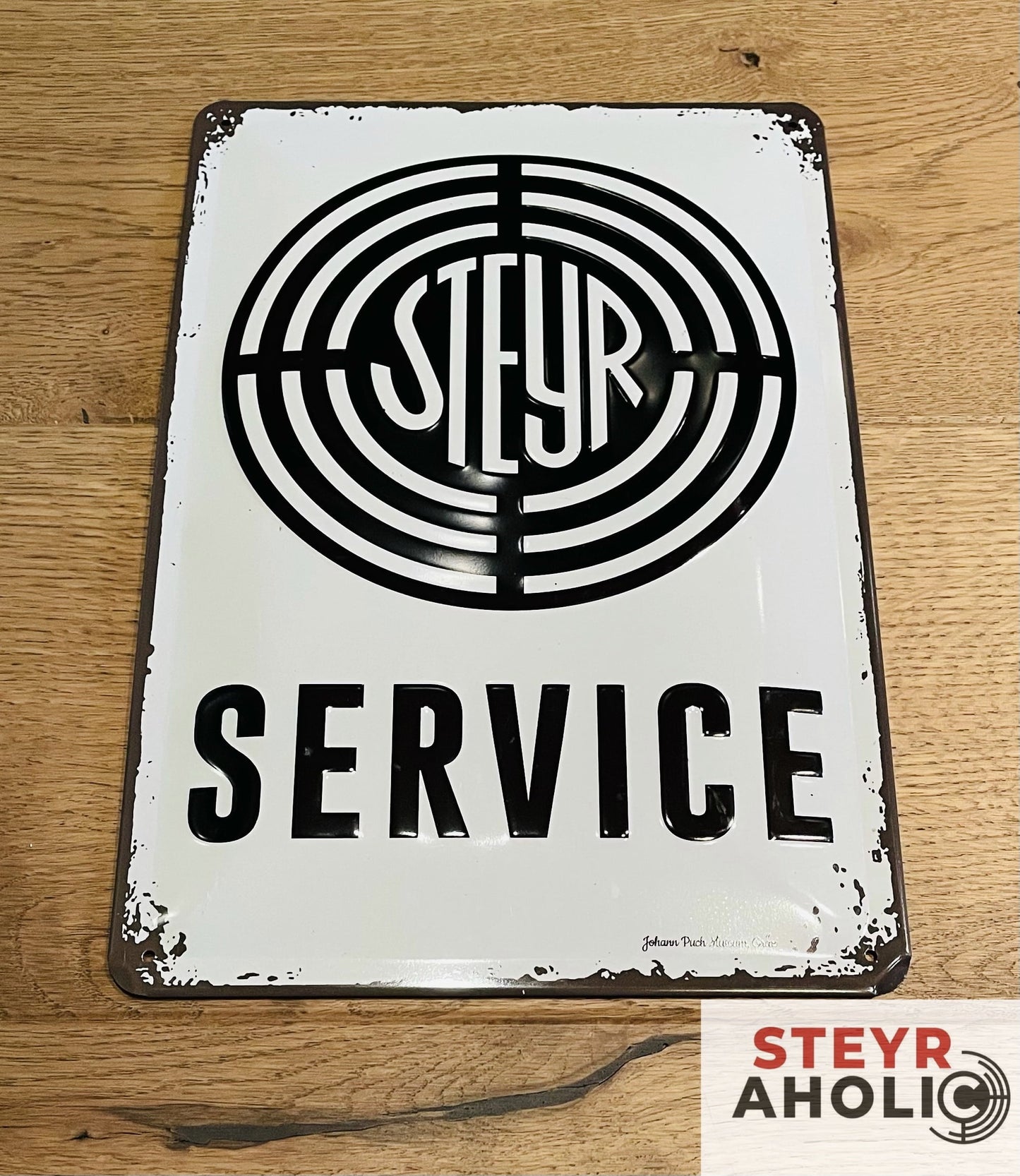 Steyr - Blechschild Steyr Service