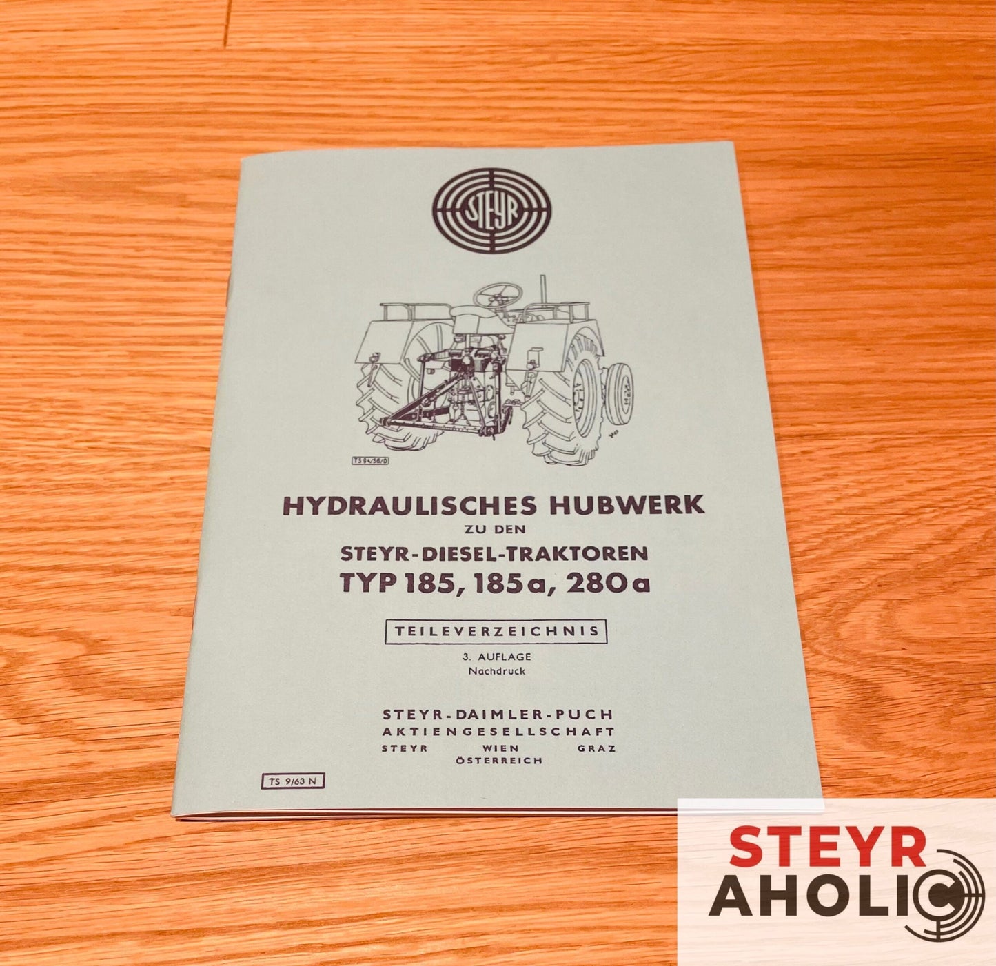 Teileverzeichnis Hydraulisches Hubwerk Steyr 185, 185a, 280a