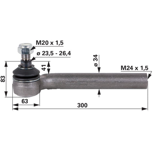 Kugelgelenk M24 x 1,5 IG für 9105-9145