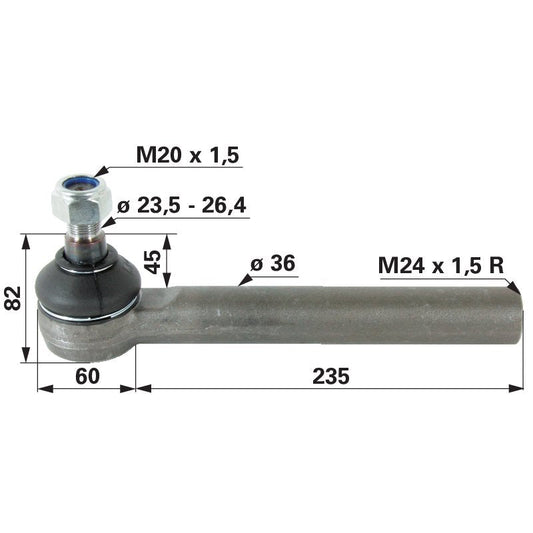 Kugelgelenk M24 x 1,5 IG 247523A1
