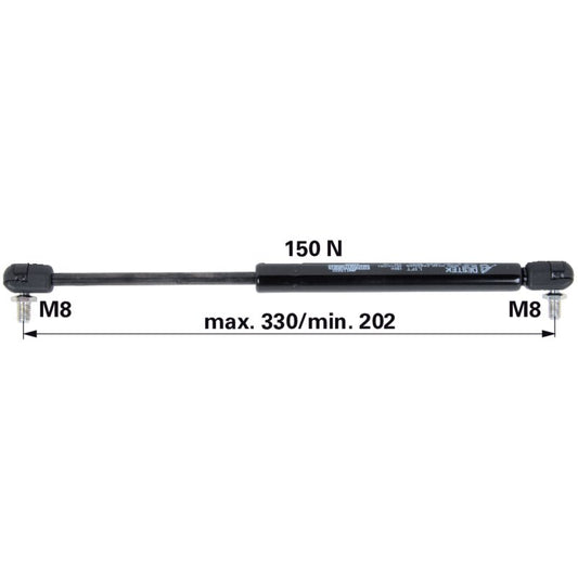 Gasdruckfeder 150 N, Länge 330 mm anstelle von Steyr 1-34-702-875