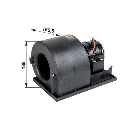 Lüftermotor komplett, 12 V, 1 Stufe anstelle von CNH 87332277
