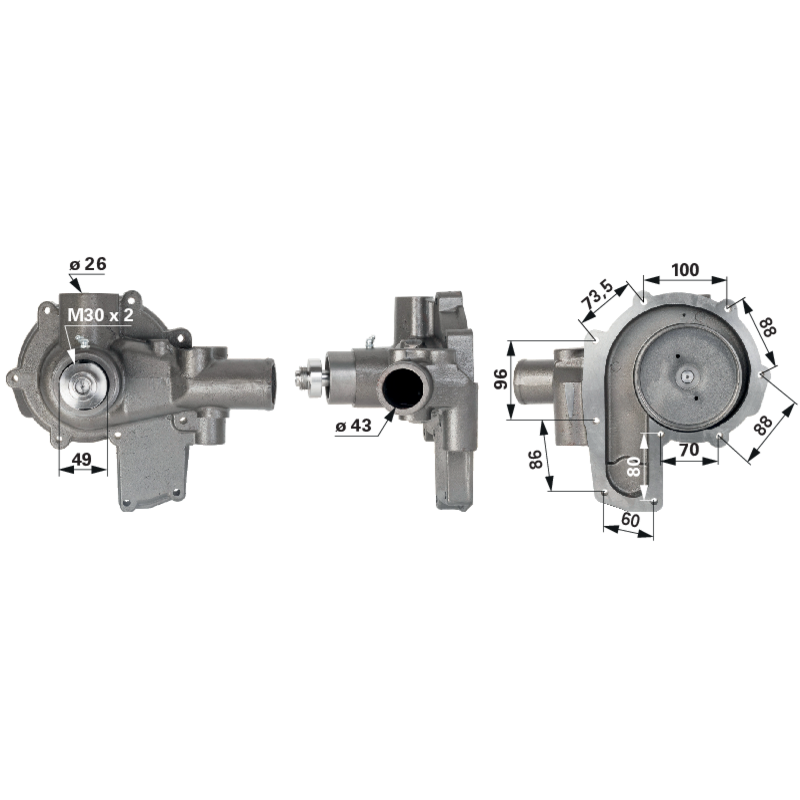 Wasserpumpe zu Steyr 162000060750