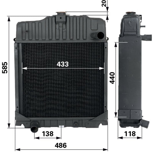 Kühler passend zu Steyr Serie M9000 MWM-Motor