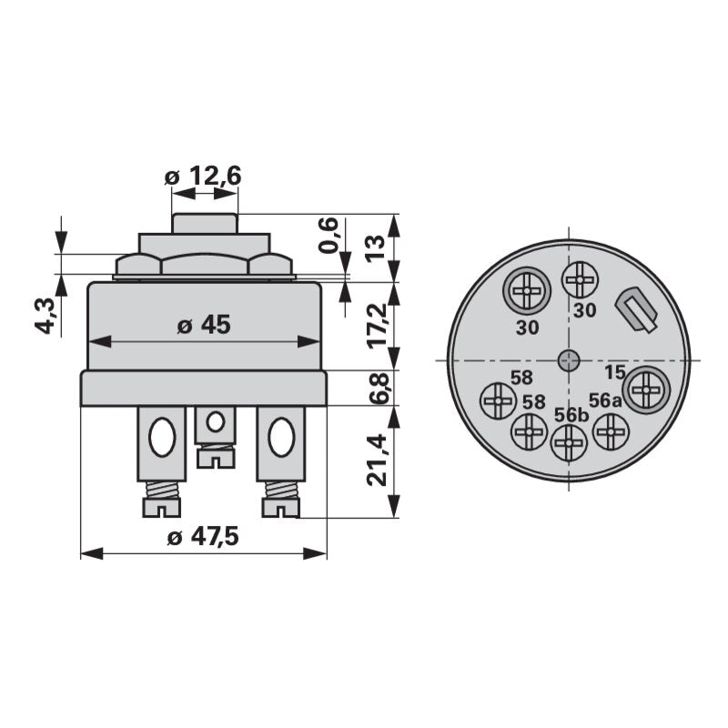 Zündlichtschalter zum Schrauben T80-182, T188-290