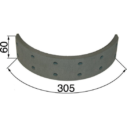 Bremsbelag hinten, 305 x 60 x 10 mm passend zu Steyr 288/290, 50-768