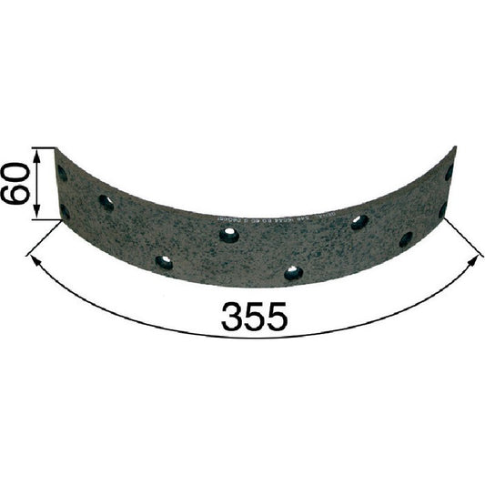 Bremsbelag vorne, 355 x 60 mm passend zu Steyr 70-1200