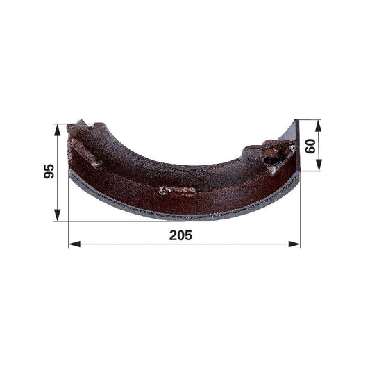 Bremsbacke 205 x 60 x 95 mm anstelle von Steyr 1295340914