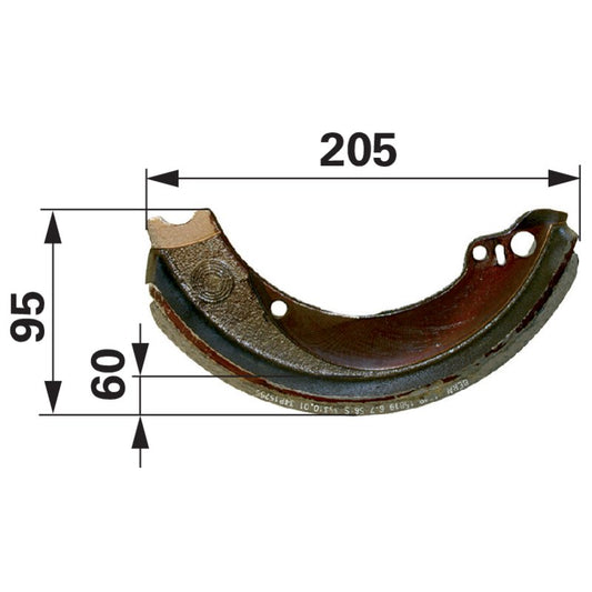Bremsbacke für hydraulische Betätigung anstelle von Steyr 1295340901