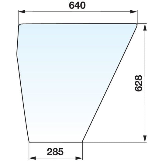 Türscheibe rechts, unten, klar anstelle von Steyr 1-34-171-104