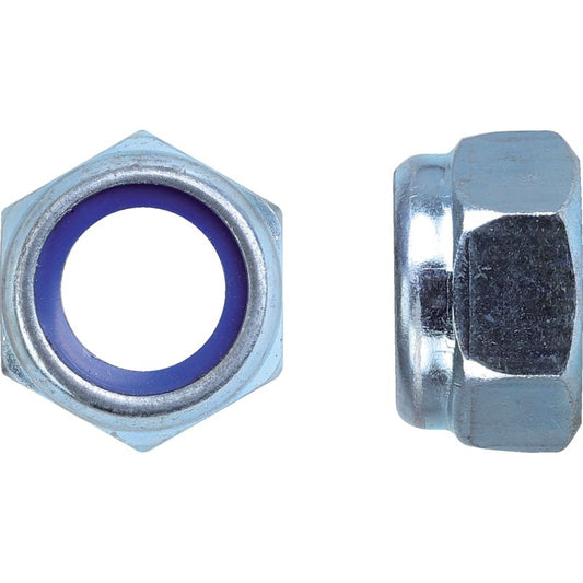 Stoppmutter M22 x 1,5 mm, Güte 10, mit Feingewinde Stahl verzinkt, DIN986