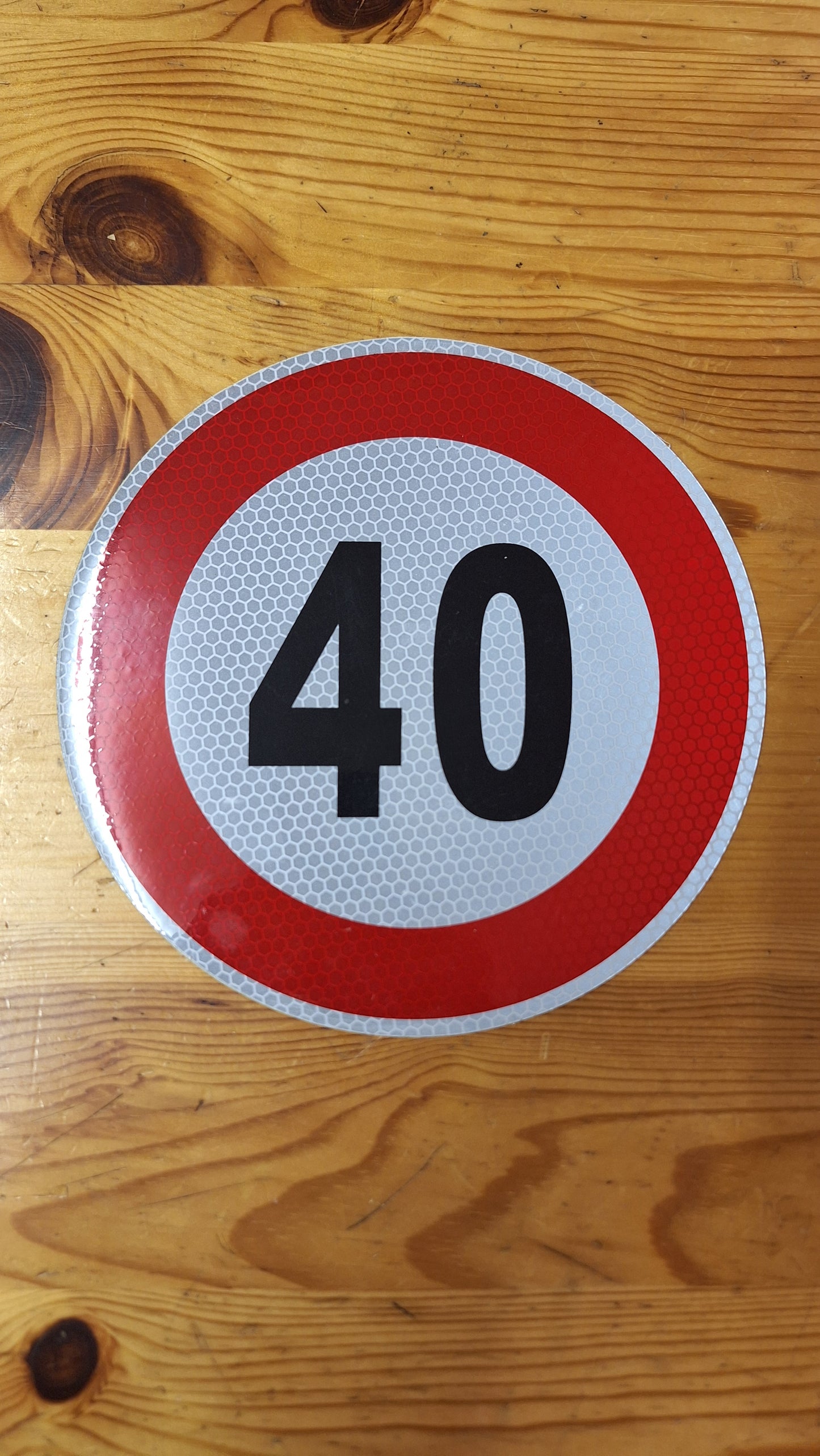 Geschwindigkeitsaufkleber 40 km/h reflektierend