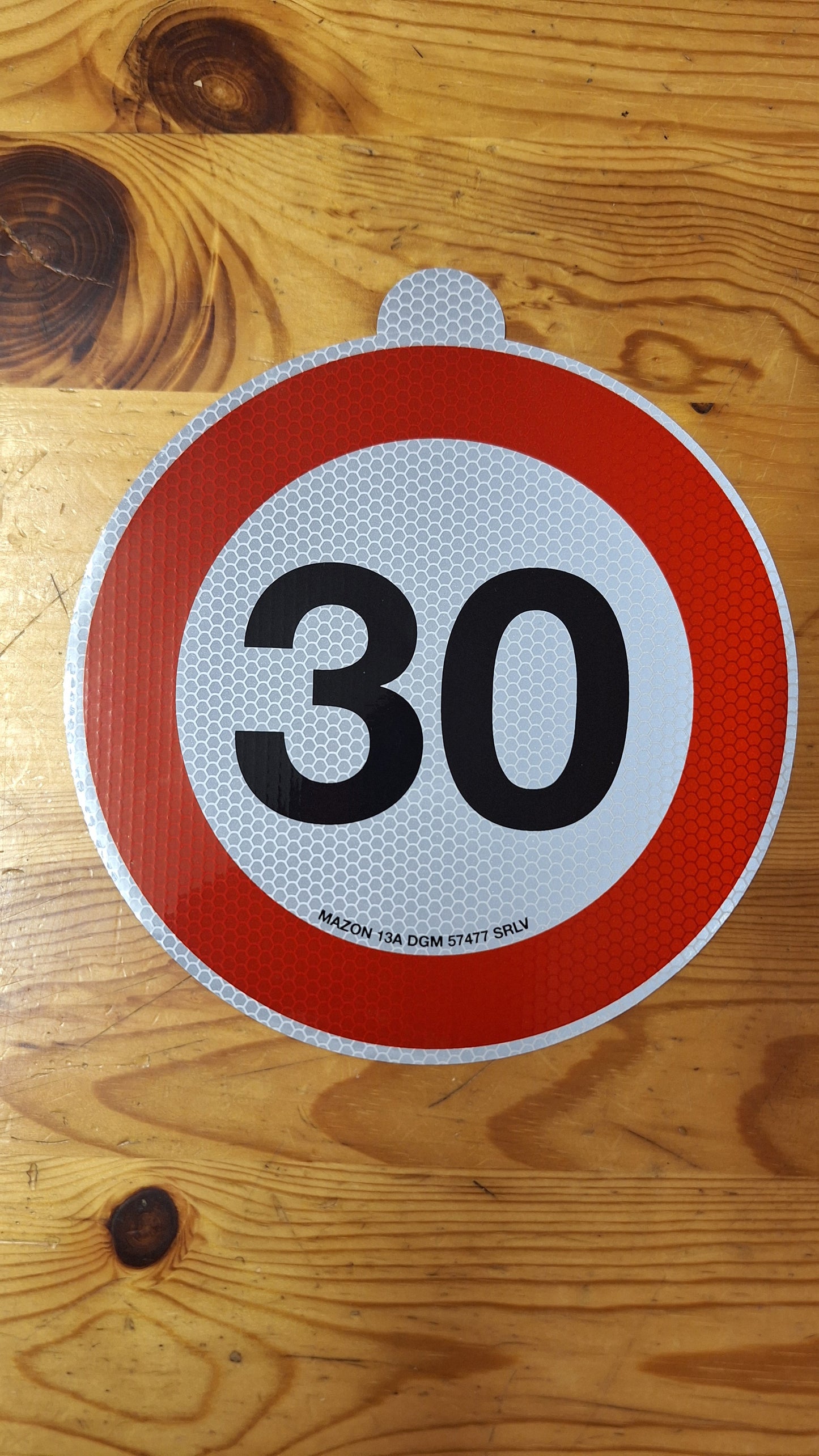 Geschwindigkeitsaufkleber 30 km/h reflektierend
