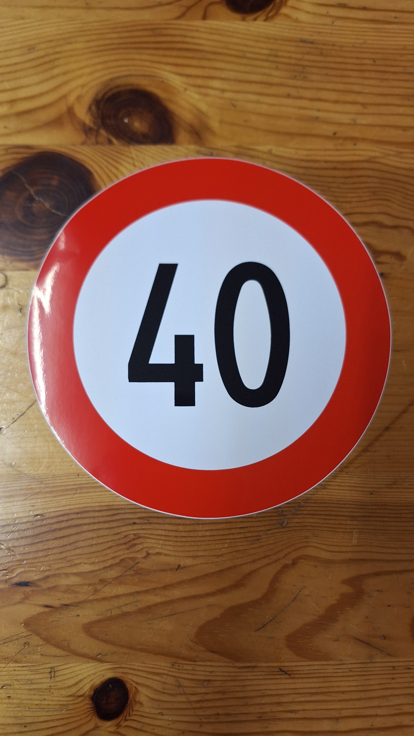 Geschwindigkeitsaufkleber 40 km/h