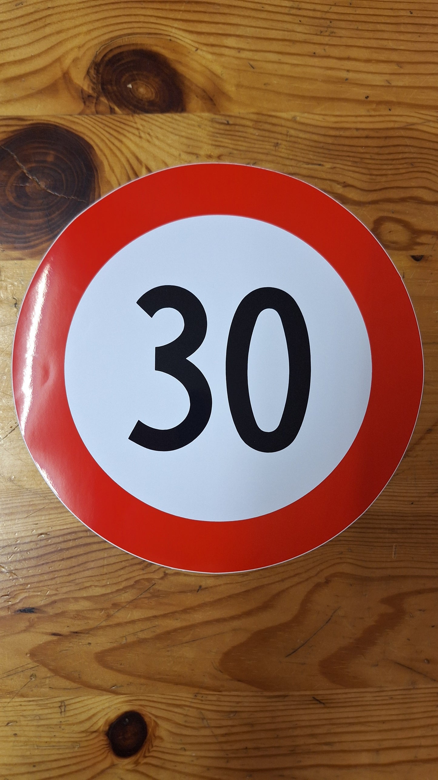Geschwindigkeitsaufkleber 30 km/h