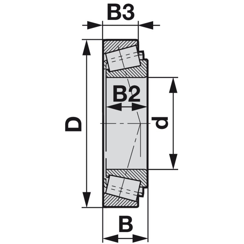 Kegelrollenlager 30306 A zerlegbar, nach DIN720