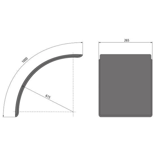 Kunststoffkotflügel HS-PE 2610
