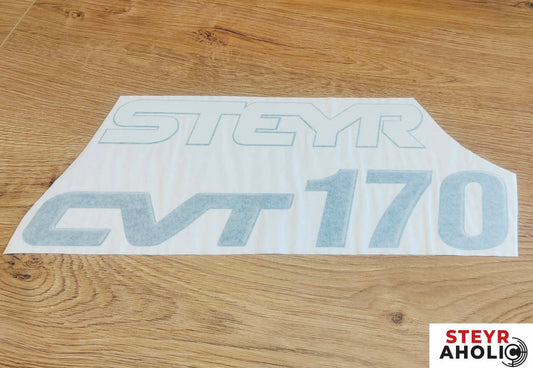 Aufkleberset "Steyr CVT 170" für Motorhaube schwarz