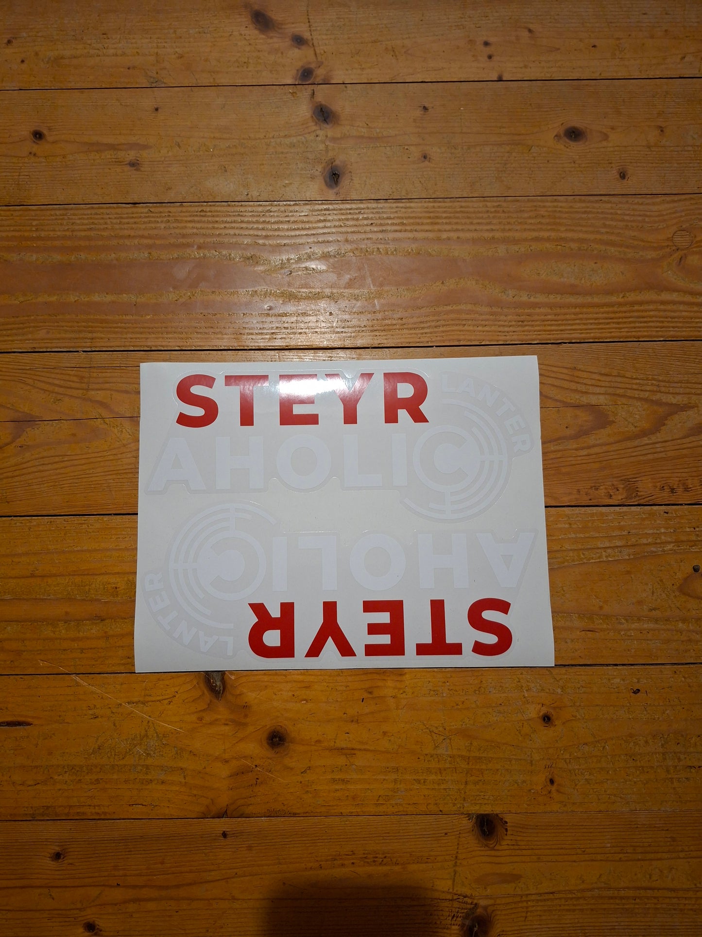 Aufkleber Steyraholic Lanter weiss