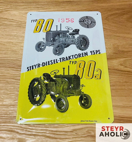 Steyr - Blechschild t80 / t80a (15er)