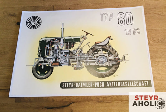 Steyr t80 Schnittposter